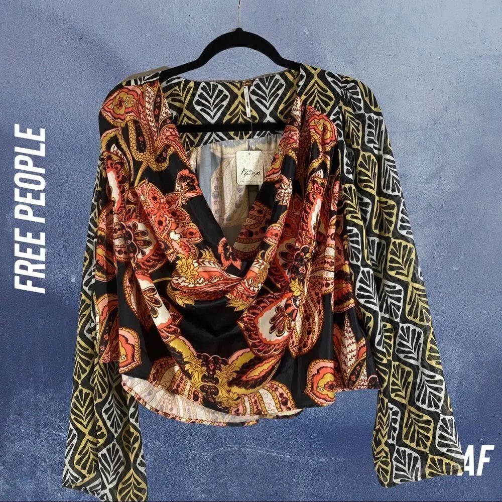 FREE PEOPLE ALENA PRINT TOP NWT NEW - Picture 4 of 6